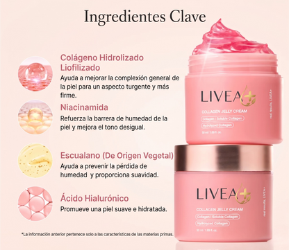 LIVEA+| Crema Gelatina De Colágeno y Niacinamida